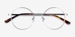 Midtown Silver TitaniumEyeglass Frames from EyeBuyDirect, Closed View