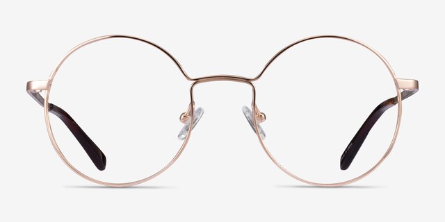 Midtown Rose Gold TitaniumEyeglass Frames from EyeBuyDirect, Front View