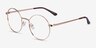 Midtown Rose Gold TitaniumEyeglass Frames from EyeBuyDirect, Angle View
