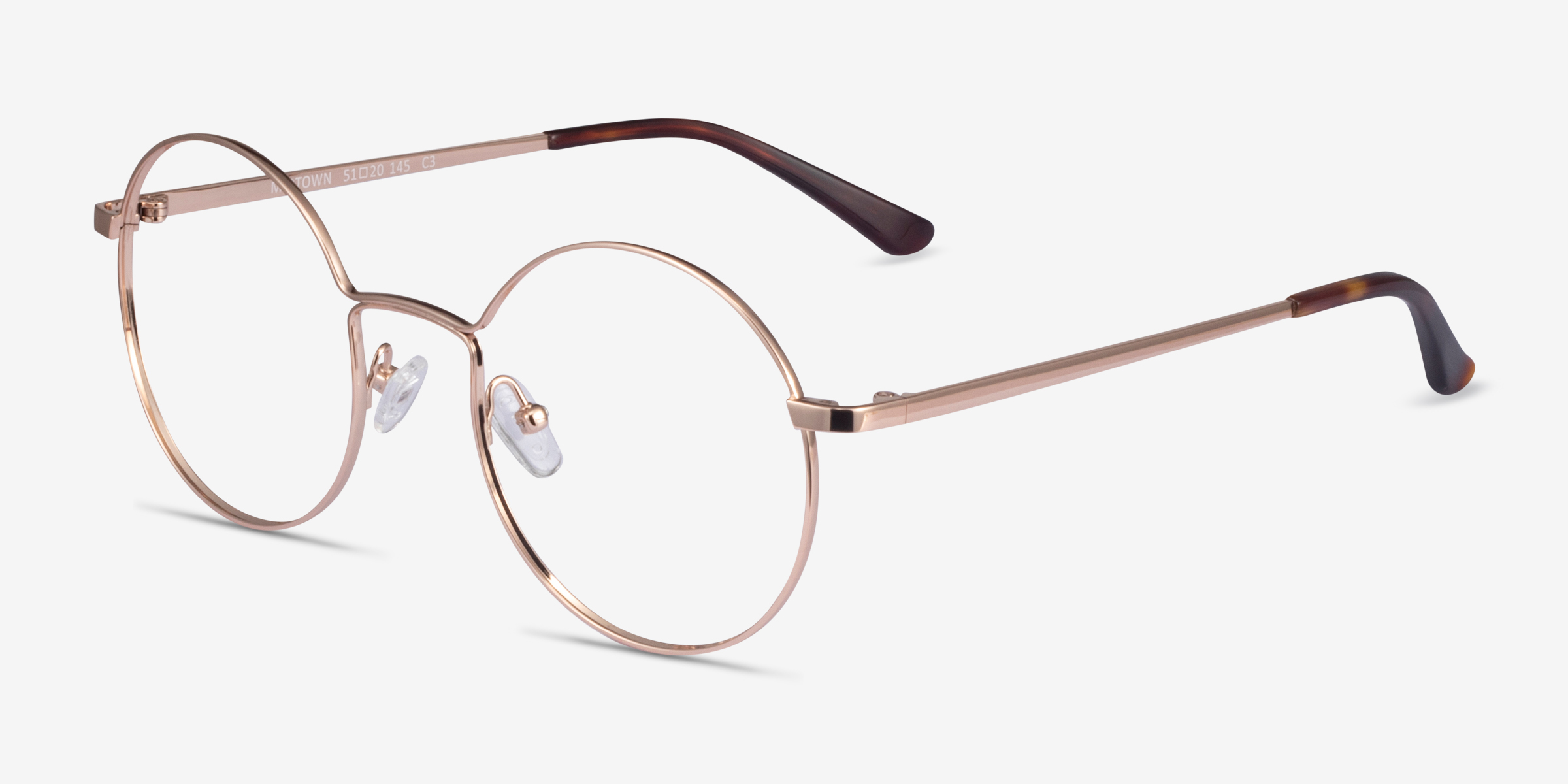 Midtown Round Rose Gold Full Rim Eyeglasses Eyebuydirect 