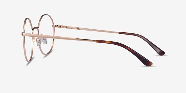 Midtown Rose Gold TitaniumEyeglass Frames from EyeBuyDirect, Side View