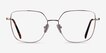 Bessie Gold TitaniumEyeglass Frames from EyeBuyDirect, Front View