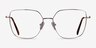 Bessie Gold TitaniumEyeglass Frames from EyeBuyDirect, Front View
