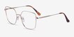 Bessie Gold TitaniumEyeglass Frames from EyeBuyDirect, Angle View