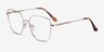Bessie Gold TitaniumEyeglass Frames from EyeBuyDirect, Angle View