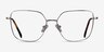 Bessie Silver TitaniumEyeglass Frames from EyeBuyDirect, Front View