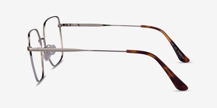 Bessie Silver Titanium Eyeglass Frames from EyeBuyDirect