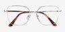 Bessie Silver TitaniumEyeglass Frames from EyeBuyDirect, Closed View