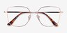 Bessie Rose Gold TitaniumEyeglass Frames from EyeBuyDirect, Closed View