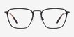 Astronomy Matte Black TitaniumEyeglass Frames from EyeBuyDirect, Front View