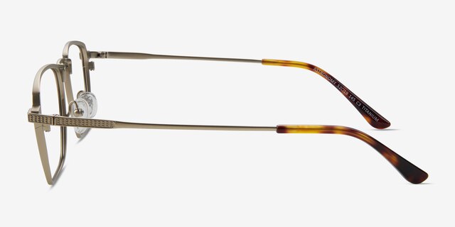 Astronomy Matte Gold TitaniumEyeglass Frames from EyeBuyDirect, Side View
