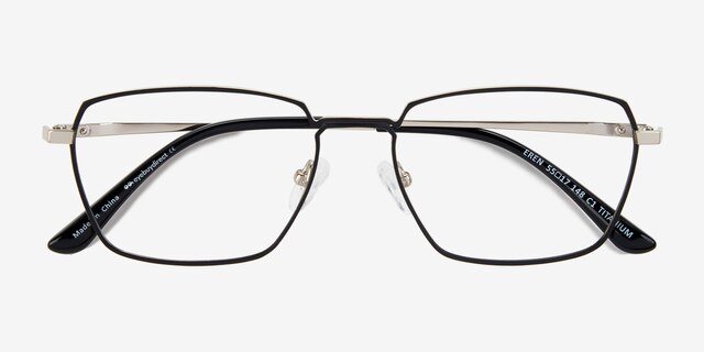 Eren Black Gold TitaniumEyeglass Frames from EyeBuyDirect, Closed View