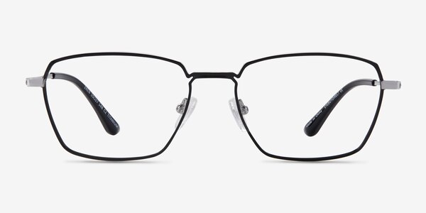Eren Black Silver Titanium Eyeglass Frames