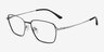 Eren Black Silver TitaniumEyeglass Frames from EyeBuyDirect, Angle View