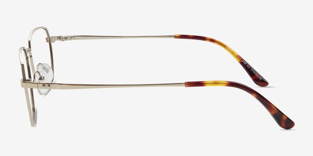 Eren Bronze Gold TitaniumEyeglass Frames from EyeBuyDirect, Side View