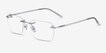 Nate Silver Clear TitaniumEyeglass Frames from EyeBuyDirect, Angle View