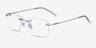 Nate Silver Clear TitaniumEyeglass Frames from EyeBuyDirect, Angle View