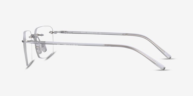 Nate Silver Clear TitaniumEyeglass Frames from EyeBuyDirect, Side View