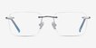 Nate Silver Clear Blue TitaniumEyeglass Frames from EyeBuyDirect, Front View