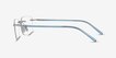Nate Silver Clear Blue TitaniumEyeglass Frames from EyeBuyDirect, Side View