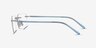 Nate Silver Clear Blue TitaniumEyeglass Frames from EyeBuyDirect, Side View