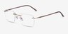 Nate Gold Brown TitaniumEyeglass Frames from EyeBuyDirect, Angle View
