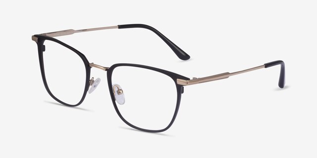 Pond Matte Black TitaniumEyeglass Frames from EyeBuyDirect, Angle View