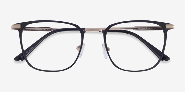 Pond Matte Black TitaniumEyeglass Frames from EyeBuyDirect, Closed View
