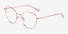 Mandolin Rose Gold TitaniumEyeglass Frames from EyeBuyDirect, Angle View