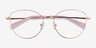 Mandolin Rose Gold TitaniumEyeglass Frames from EyeBuyDirect, Closed View