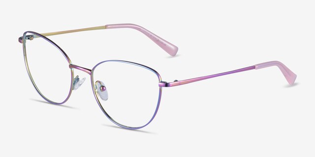 Mandolin Rainbow TitaniumEyeglass Frames from EyeBuyDirect, Angle View