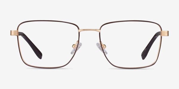 Bolton Gold Brown Titanium Eyeglass Frames