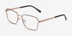Bolton Gold Brown TitaniumEyeglass Frames from EyeBuyDirect, Angle View