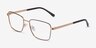 Bolton Gold Brown TitaniumEyeglass Frames from EyeBuyDirect, Angle View