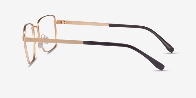 Bolton Gold Brown TitaniumEyeglass Frames from EyeBuyDirect, Side View
