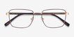 Bolton Gold Brown TitaniumEyeglass Frames from EyeBuyDirect, Closed View