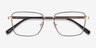 Bolton Gold Brown TitaniumEyeglass Frames from EyeBuyDirect, Closed View