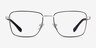 Bolton Silver Black TitaniumEyeglass Frames from EyeBuyDirect, Front View