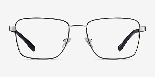 Bolton Silver Black Titanium Eyeglass Frames