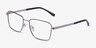 Bolton Silver Black TitaniumEyeglass Frames from EyeBuyDirect, Angle View