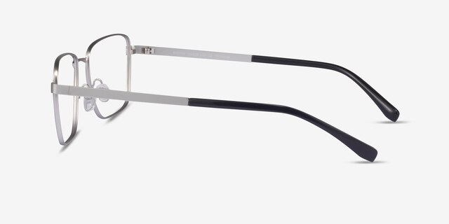 Bolton Silver Black TitaniumEyeglass Frames from EyeBuyDirect, Side View