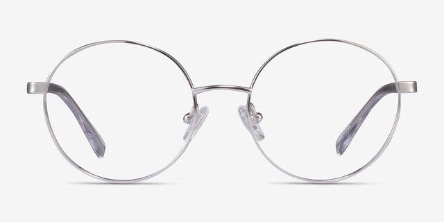 Sahel Silver TitaniumEyeglass Frames from EyeBuyDirect, Front View