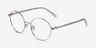 Sahel Silver TitaniumEyeglass Frames from EyeBuyDirect, Angle View