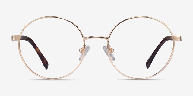 Sahel Doré TitaniumMontures de lunettes de vue d'EyeBuyDirect, Vue de Face