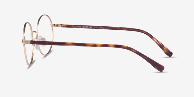 Sahel Doré TitaniumMontures de lunettes de vue d'EyeBuyDirect, Vue de Côté