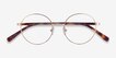 Sahel Gold TitaniumEyeglass Frames from EyeBuyDirect, Closed View