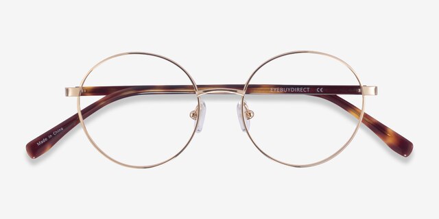 Sahel Doré TitaniumMontures de lunettes de vue d'EyeBuyDirect, Vue Rapprochée