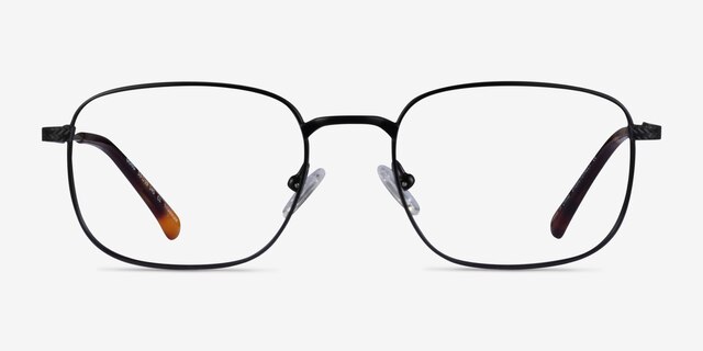 Gong Black TitaniumEyeglass Frames from EyeBuyDirect, Front View