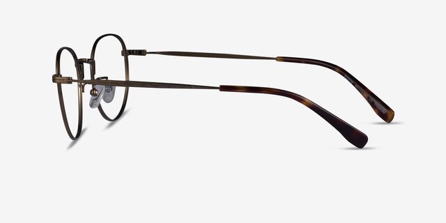 Scottie Bronze TitaniumEyeglass Frames from EyeBuyDirect, Side View