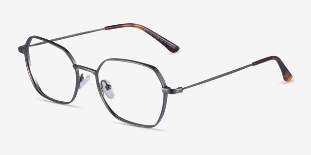 Kingston Gunmetal TitaniumEyeglass Frames from EyeBuyDirect, Angle View
